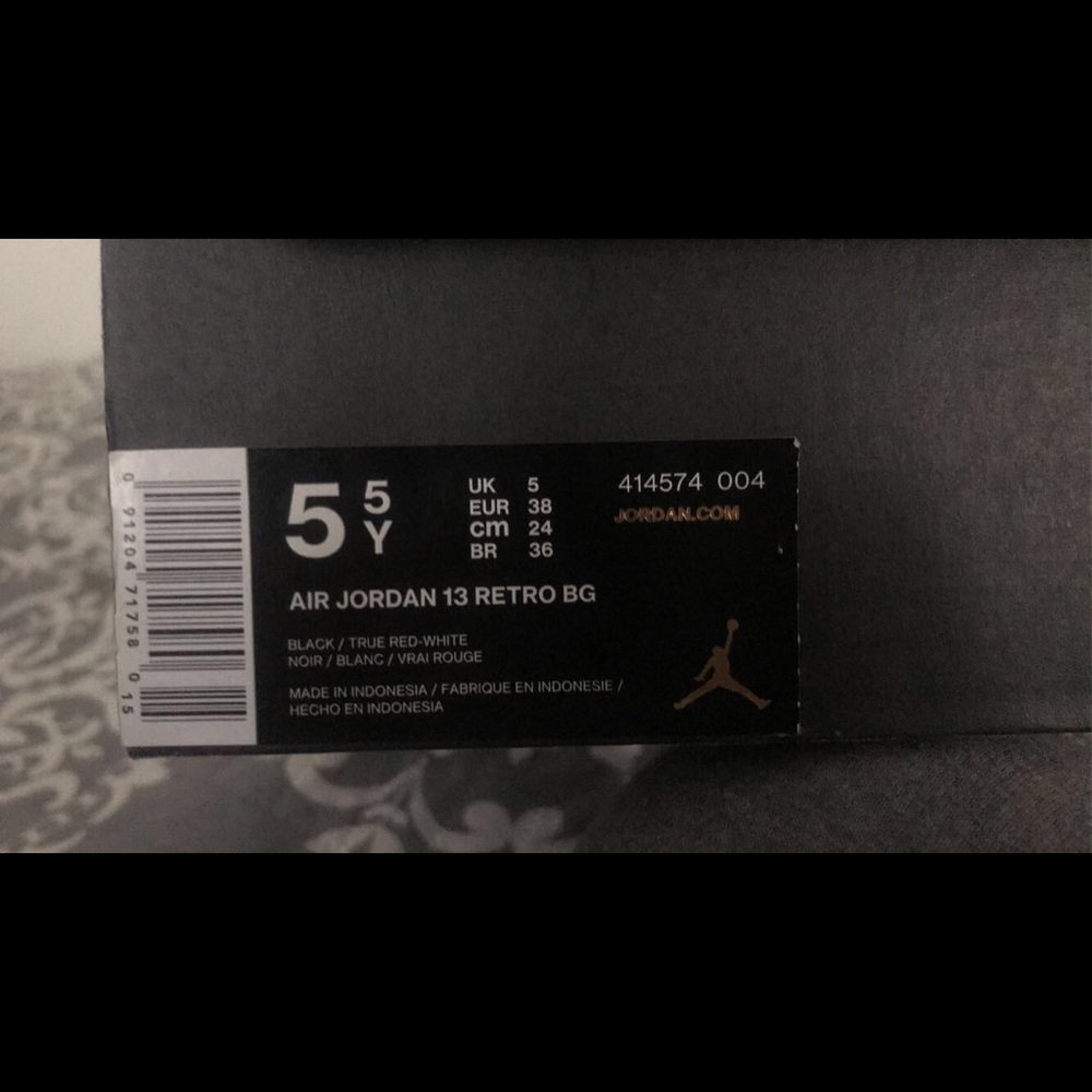 air jordan 13 bred (5.5y)
